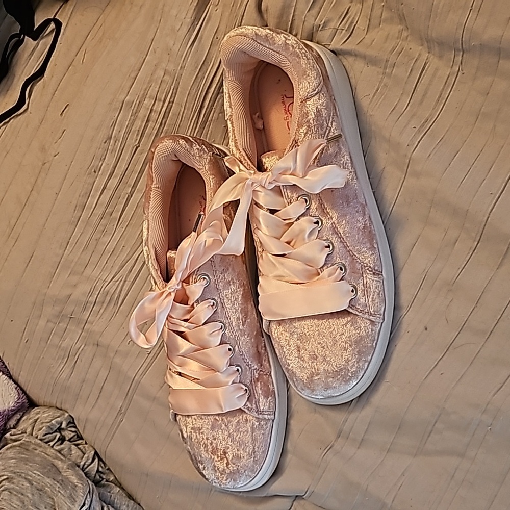 Pink Velvet Sneakers